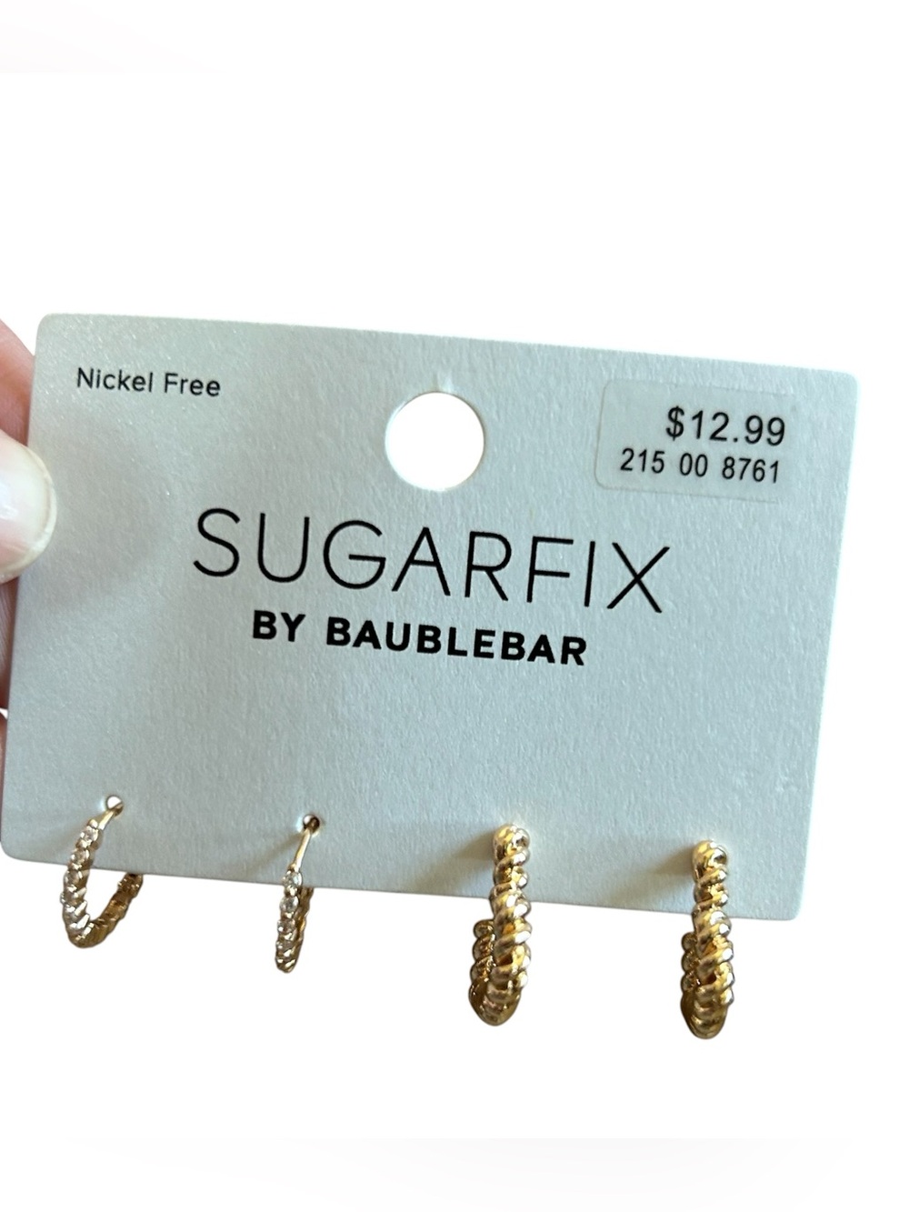 Sugarfix by Baublebar multi-earring gold hoop pack